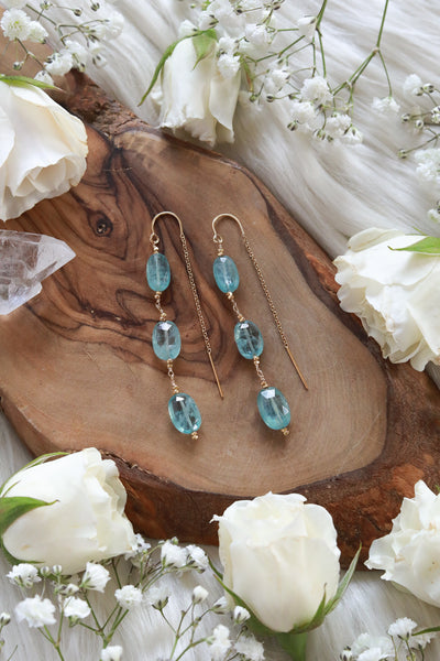 Ocean Eyes Goldfilled Ear Threaders