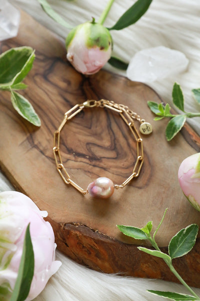 Bloom Pink Pearl Goldfilled Bracelet