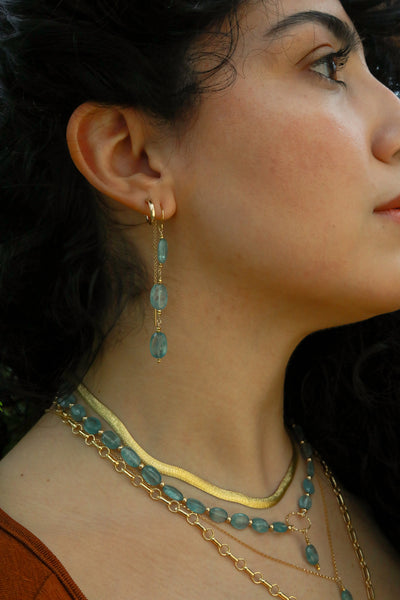 Ocean Eyes Goldfilled Ear Threaders