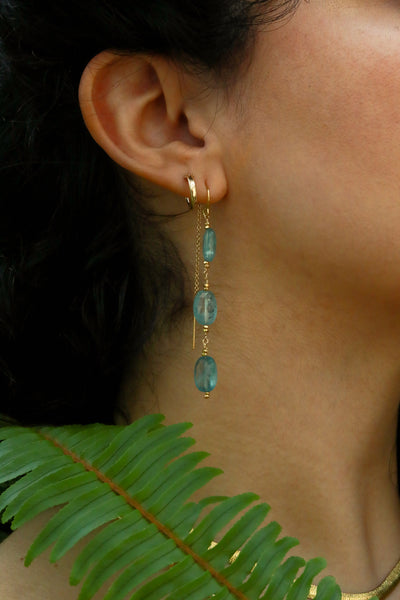 Ocean Eyes Goldfilled Ear Threaders