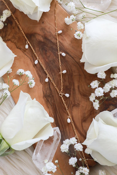 Waterfall Pearl Goldfilled Lariat