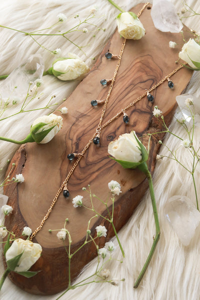 Waterfall London Blue Topaz Goldfilled Lariat