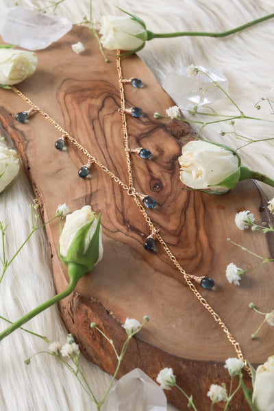 Waterfall London Blue Topaz Goldfilled Lariat