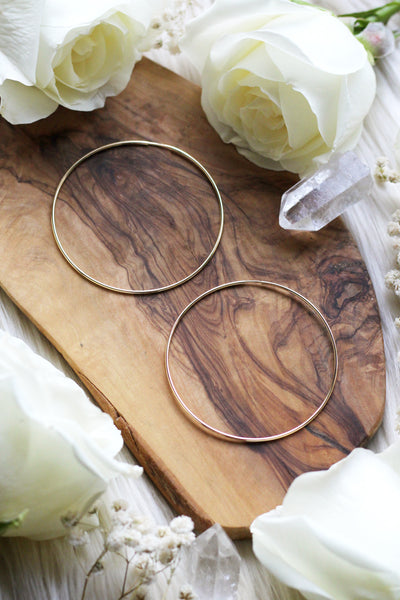 Large + Skinny Gold Hoops