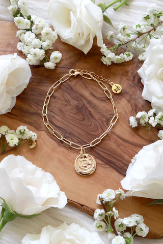 Zodiac Coin Gold Bracelet