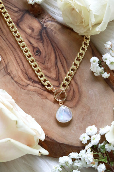 Moonstone Aurora Gold Necklace