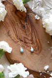 Larimar Ear Threaders Earrings {Gold or Silver}