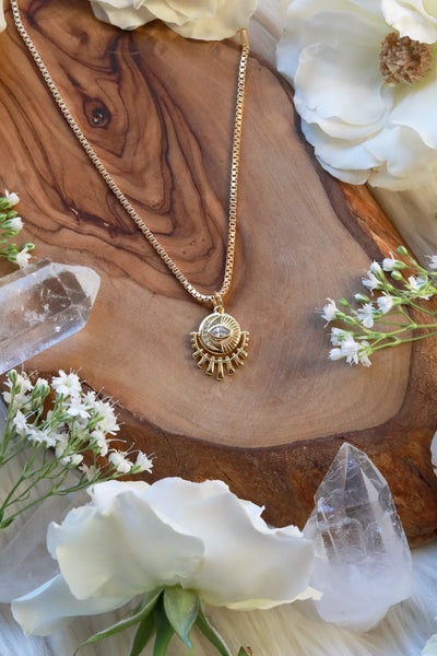 Temple Moon Gold Necklace