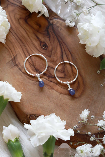 Tanzanite Baby Hoop Earrings {Gold or Silver}