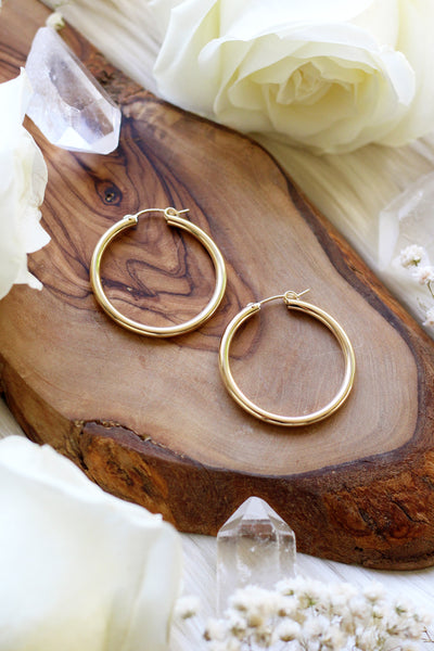 Chunky Medium Gold Hoops