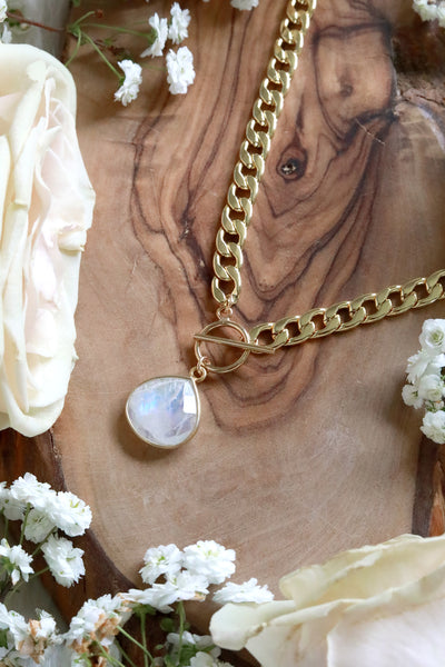 Moonstone Aurora Gold Necklace