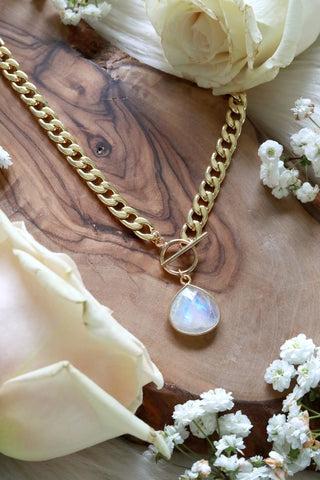 Moonstone Aurora Gold Necklace