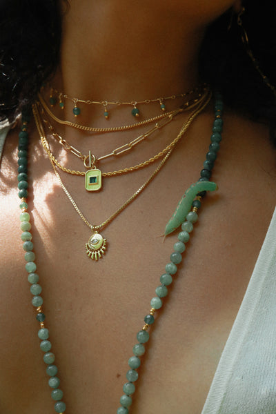 Temple Moon Gold Necklace