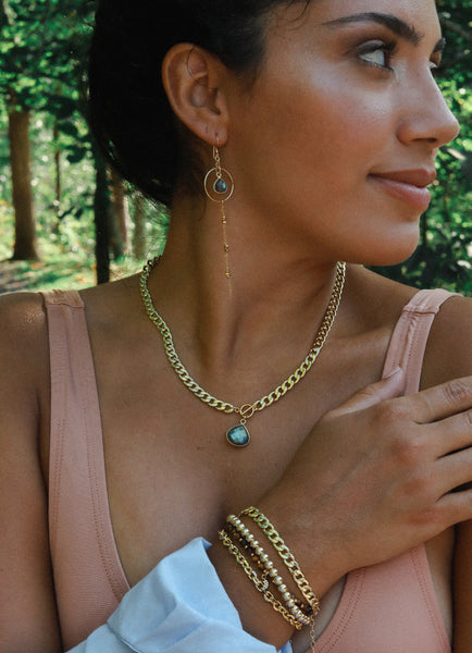 Chunky Golden Beaded Bracelet