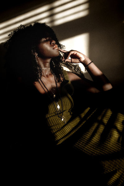 Moonstone Ear Threaders Earrings {Gold or Silver}