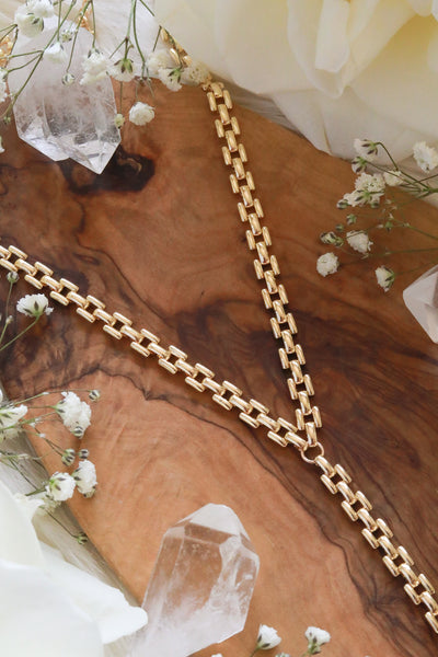 Panther Gold Lariat Necklace