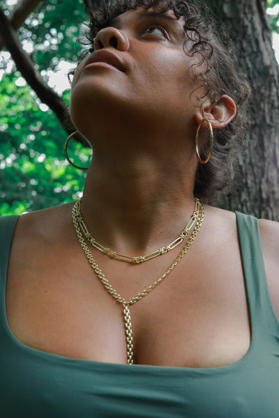 Panther Gold Lariat Necklace