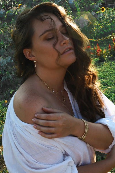 Gold Drip Huggies Earrings