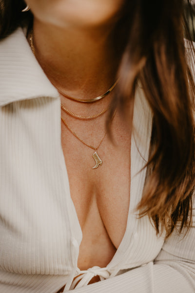 Giddyup Goldfilled Boot Necklace