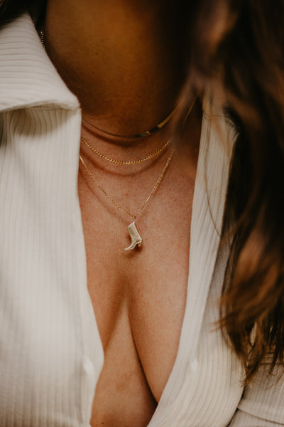 Giddyup Goldfilled Boot Necklace