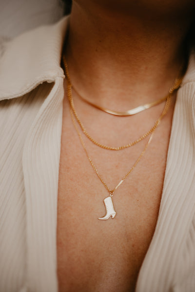Giddyup Goldfilled Boot Necklace
