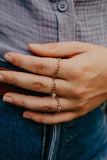 Stardust Goldfilled Cubic Zirconia Chain Ring