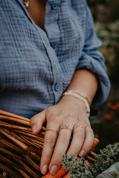 Shaker Bria Goldfilled Chain Ring