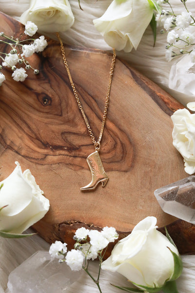 Cowboy boot deals necklace