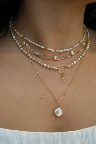 Rice pearl best sale choker necklace