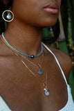Cosmic Queen Green Apatite Goldfilled Choker/Necklace