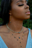 Cosmic Queen Aquamarine Goldfilled Choker/Necklace