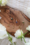 Initial + Birthstone Gold Necklace