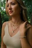 Hearten Gold Necklace {Choose your gemstone drip}
