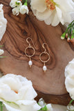 Pearl Pixie Gold Hoop Earrings