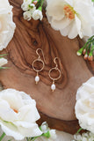 Pearl Pixie Gold Hoop Earrings