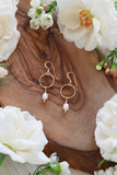 Pearl Pixie Gold Hoop Earrings