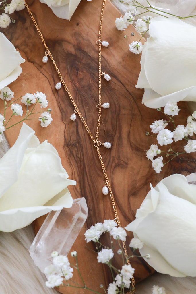 Waterfall Pearl Goldfilled Lariat