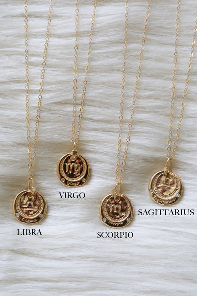 Zodiac Coin Gold Necklace 🐣