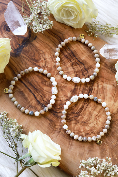 Pearlized Gemstone Bracelet