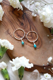 Turquoise Baby Hoop Earrings {Gold or Silver}