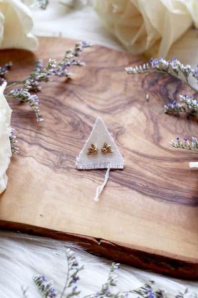 Honey Bee Gold Studs