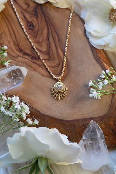 Temple Moon Gold Necklace