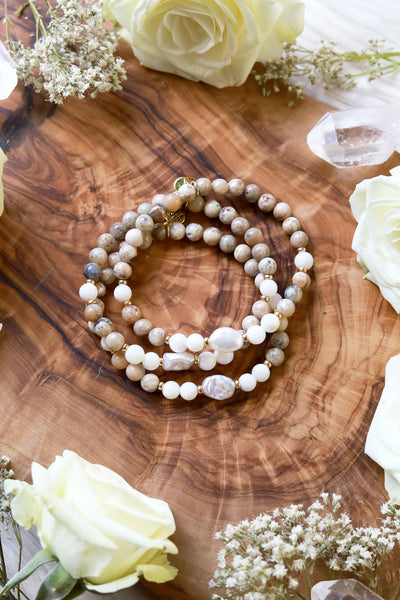 Pearlized Gemstone Bracelet