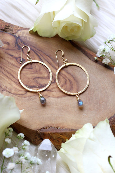 Cosmic Musings Gold Hoop Earrings