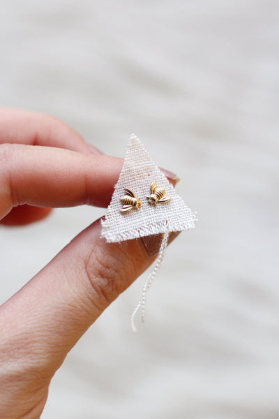 Honey Bee Gold Studs