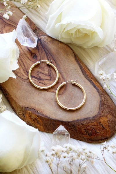 Chunky Medium Gold Hoops