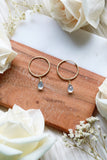 Blue Topaz Baby Hoop Earrings {Gold or Silver}