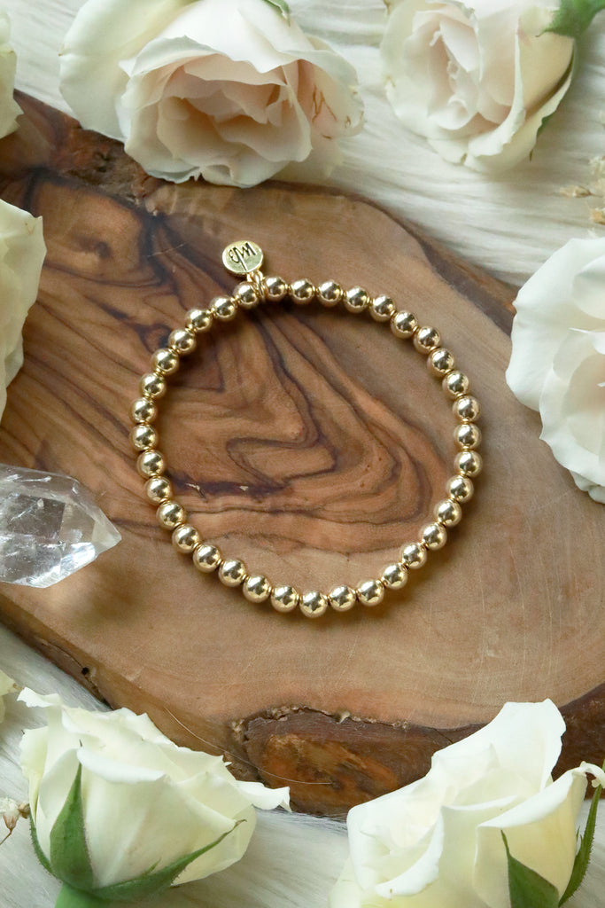 Chunky Golden Beaded Bracelet