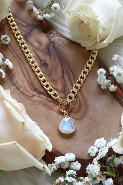 Moonstone Aurora Gold Necklace