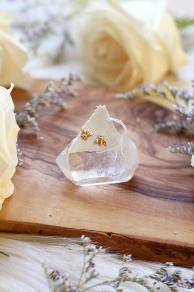 Honey Bee Gold Studs